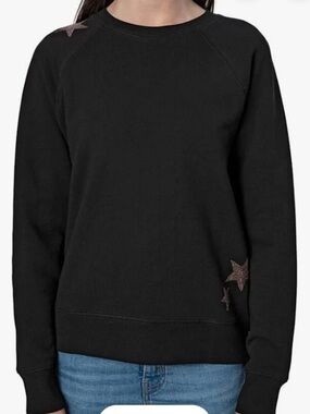 NWOT Zadig And Voltaire Upper Stress Crew Neck Sweat Shirt Size XS.